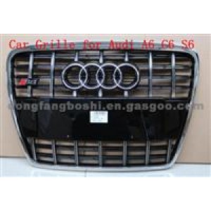 Front Grille For Audi A6 2012+ S6 For Audi A6 C7 S6 Mesh Grille ABS Chrome