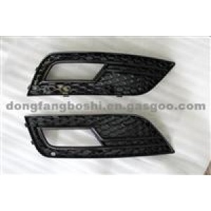 SUPER FOG LIGHT COVER FOR A4 CAR, B9 FOG COVER, BLACK AND CHROME LOOKING