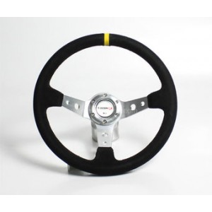 350mm Deep dish suede Rally/racing Steering Wheel